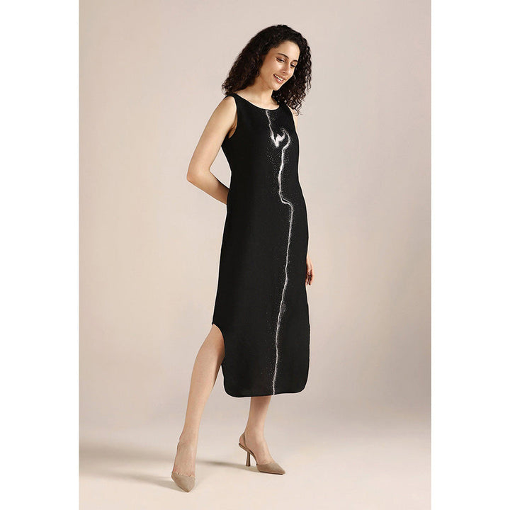 Kaveri Body Line Roots Dress-Black