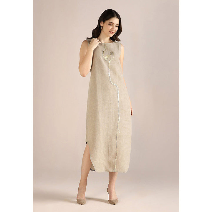 Kaveri Body Line Roots Dress-Natural