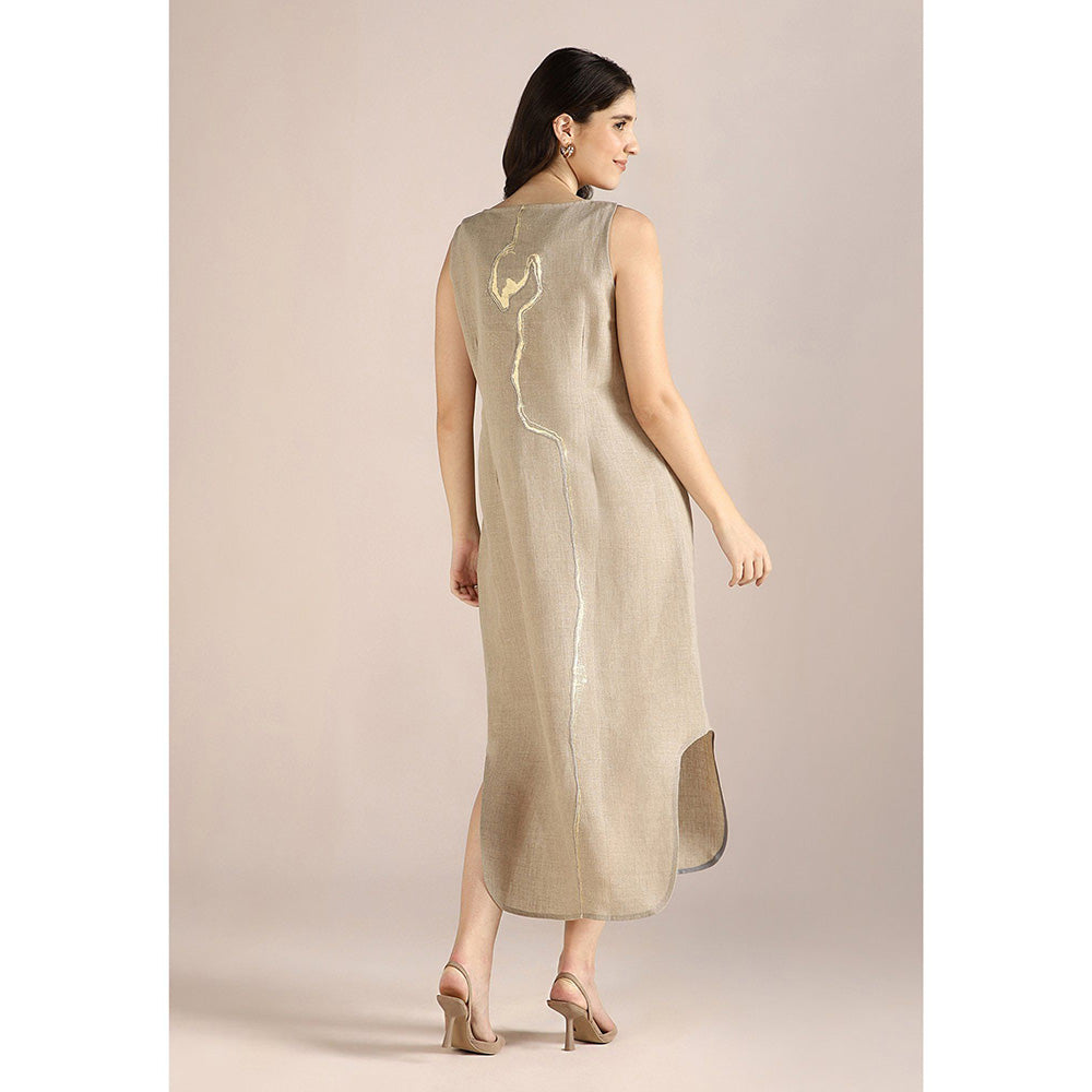 Kaveri Body Line Roots Dress-Natural