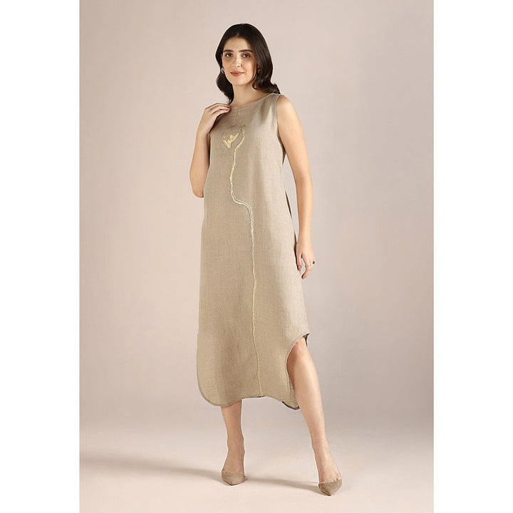 Kaveri Body Line Roots Dress-Natural