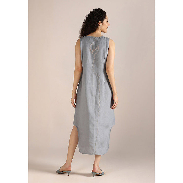 Kaveri Body Line Roots Dress-Shadow Grey