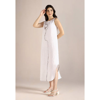 Kaveri Body Line Roots Dress-White