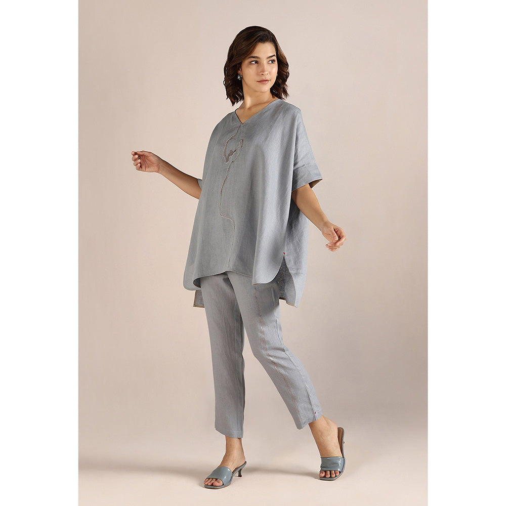 Kaveri Body Line Square Co-ord-Shadow Grey (Set of 2)