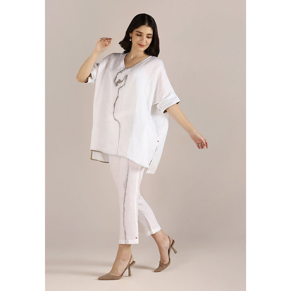 Kaveri Body Line Square Co-ord-White (Set of 2)