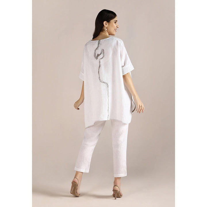 Kaveri Body Line Square Co-ord-White (Set of 2)