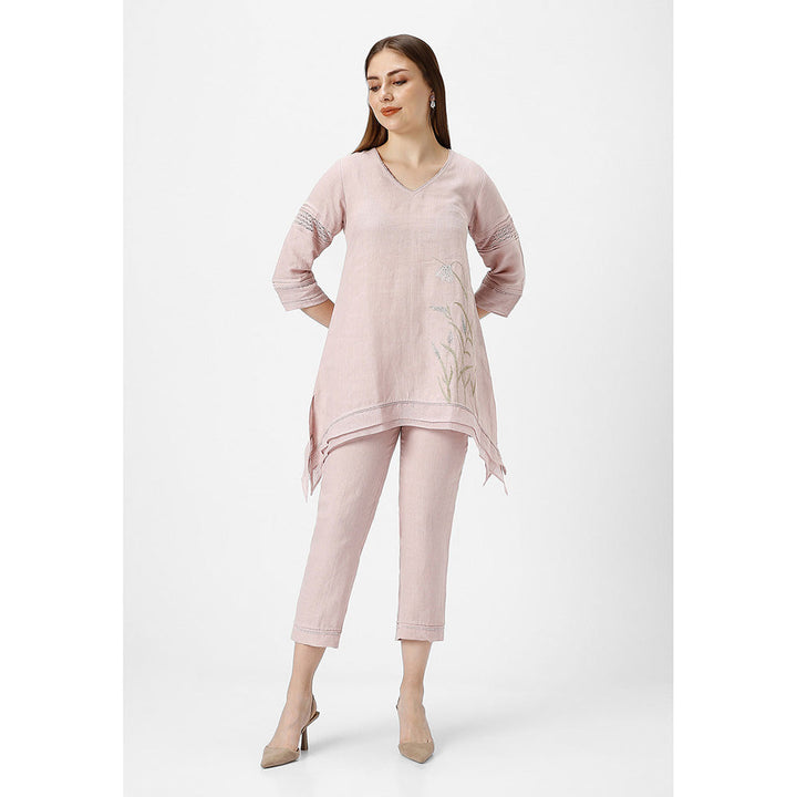 Kaveri Pink Shadow Rose Dew Drop Talia Co-Ord (Set of 2)