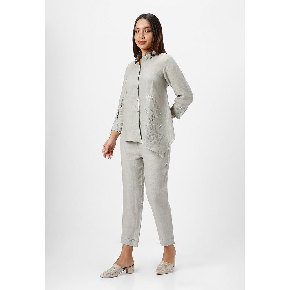 Kaveri Blue Fern Dew Drop Co-Ord (Set of 2)