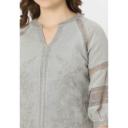 Kaveri Grey Fern Heart Strings Kismat Co-Ord (Set of 2)