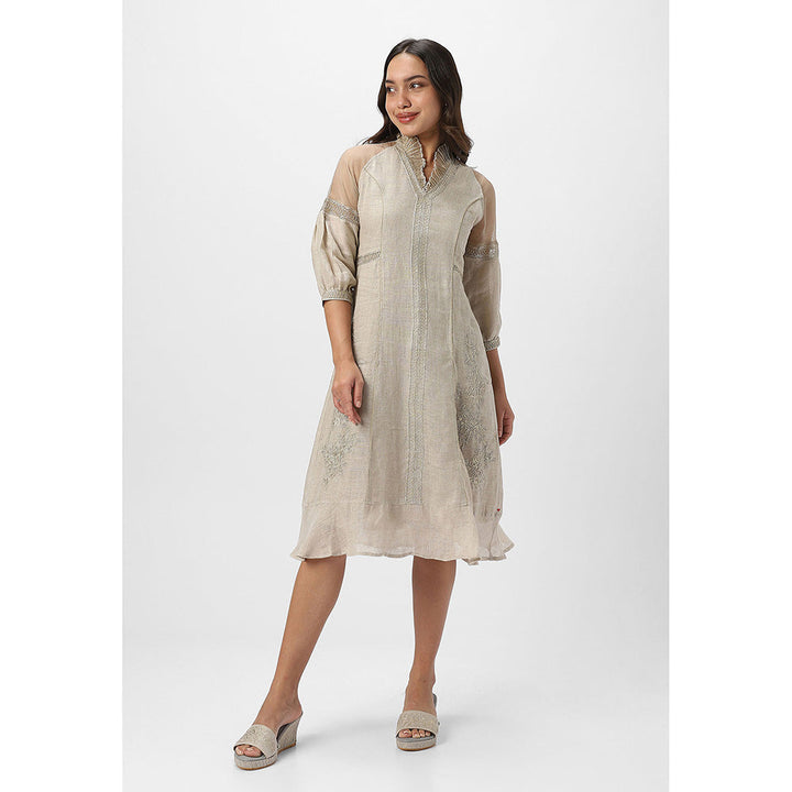 Kaveri Beige Natural Heart Strings Marie Dress