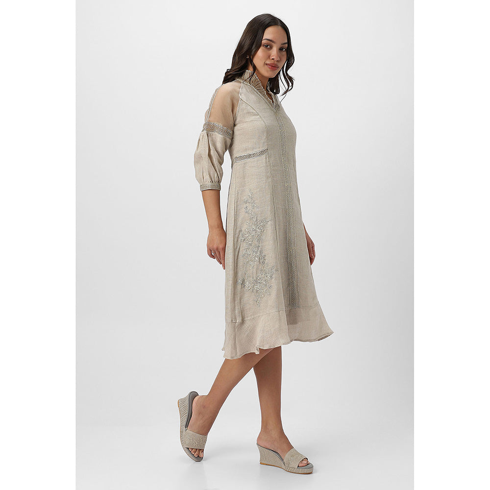 Kaveri Beige Natural Heart Strings Marie Dress