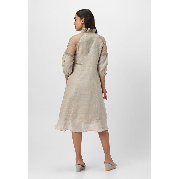 Kaveri Beige Natural Heart Strings Marie Dress