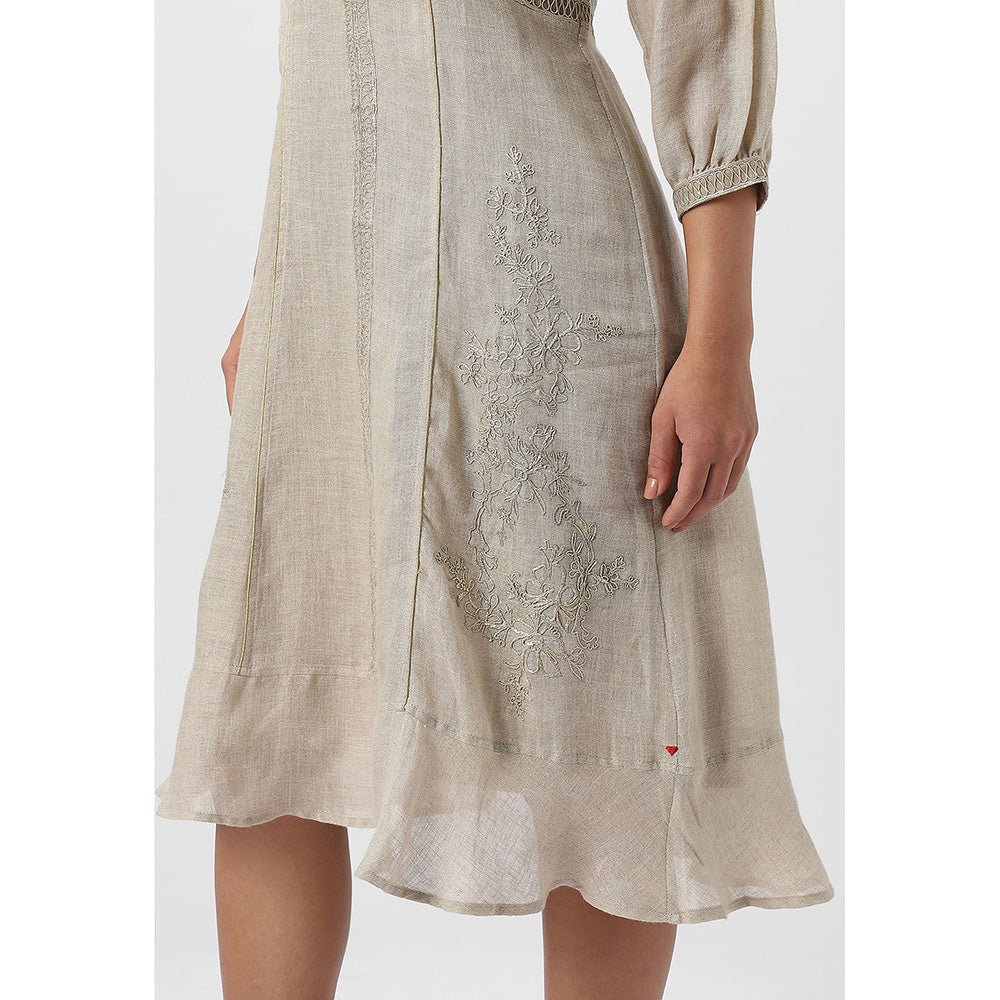 Kaveri Beige Natural Heart Strings Marie Dress