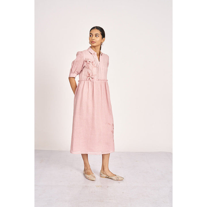 Kaveri Pink Shadow Rose Lilly Burst Amanda Dress