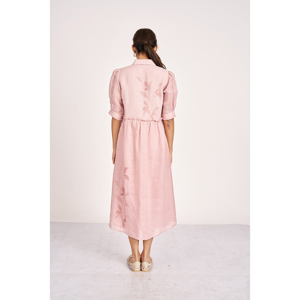 Kaveri Pink Shadow Rose Lilly Burst Amanda Dress