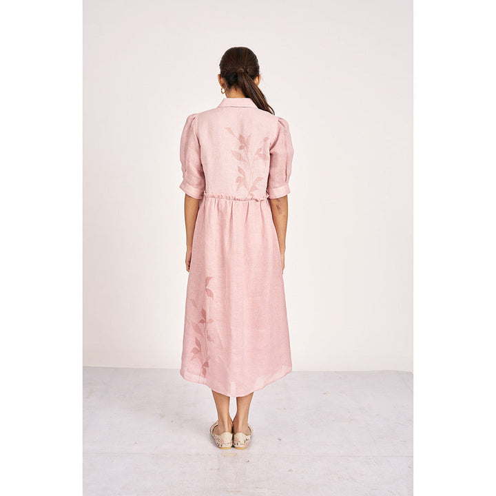 Kaveri Pink Shadow Rose Lilly Burst Amanda Dress