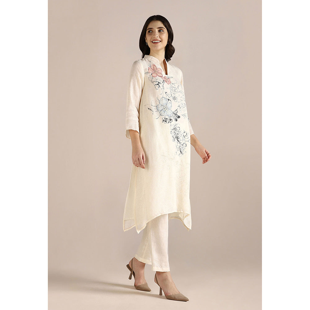 Kaveri Off-white Poppy Pop Fly Free Co-Ord (Set of 2)