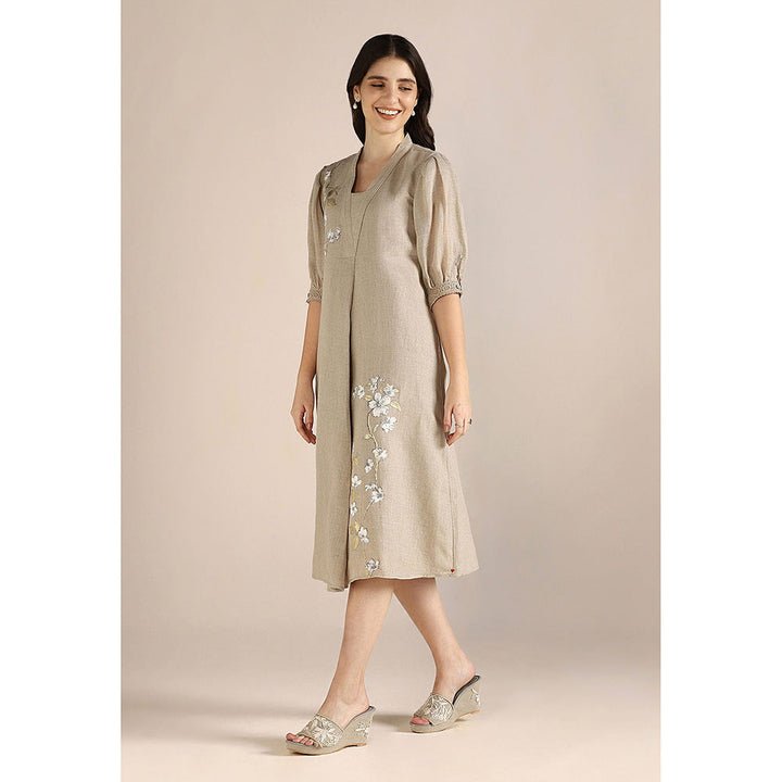 Kaveri Beige Natural Camelia Dress