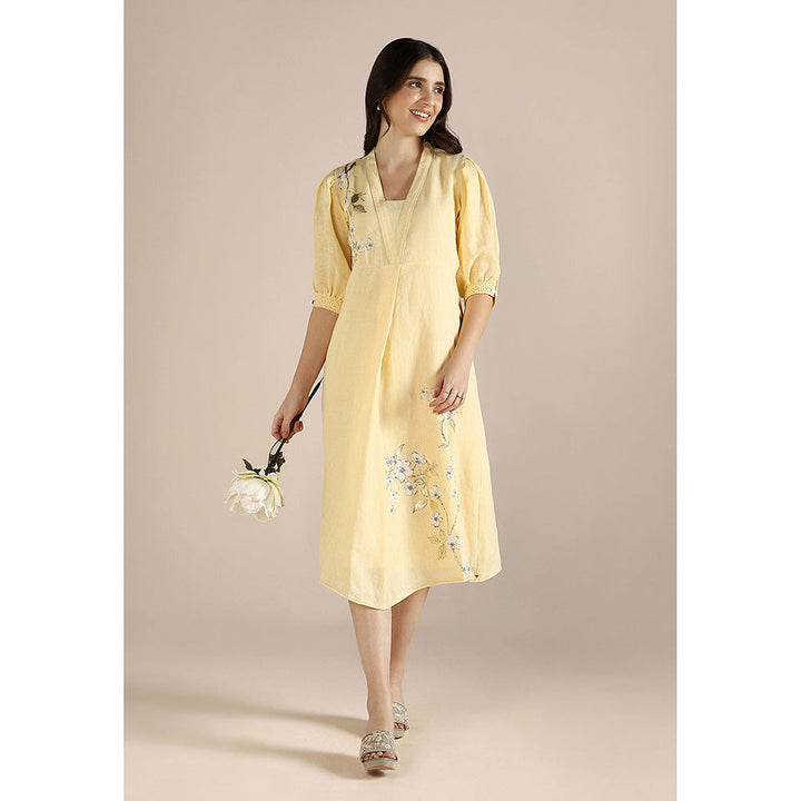 Kaveri Yellow Buttercup Camelia Dress