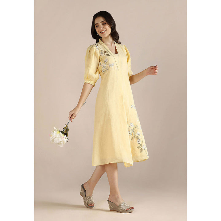 Kaveri Yellow Buttercup Camelia Dress