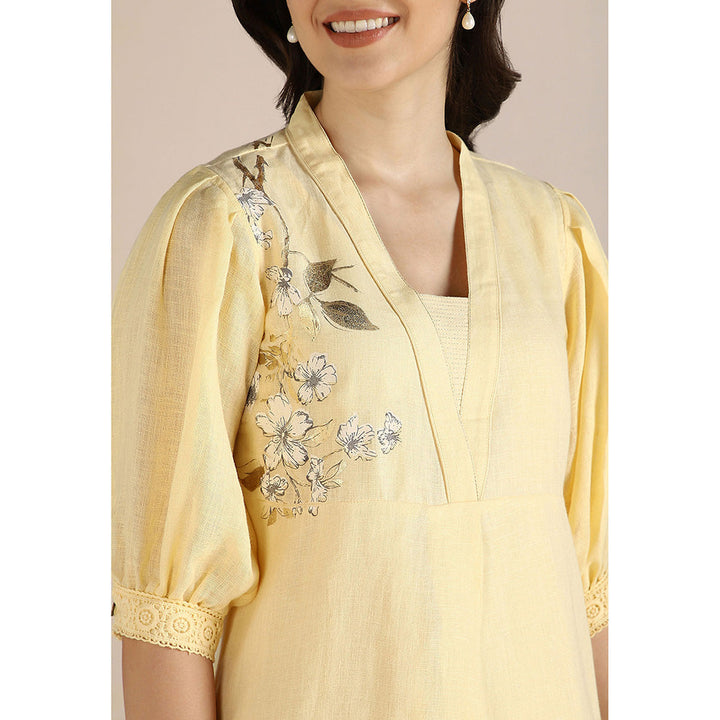 Kaveri Yellow Buttercup Camelia Dress