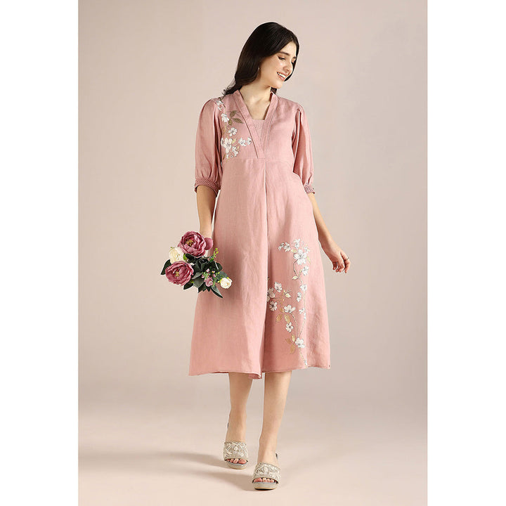 Kaveri Pink Blush Camelia Dress