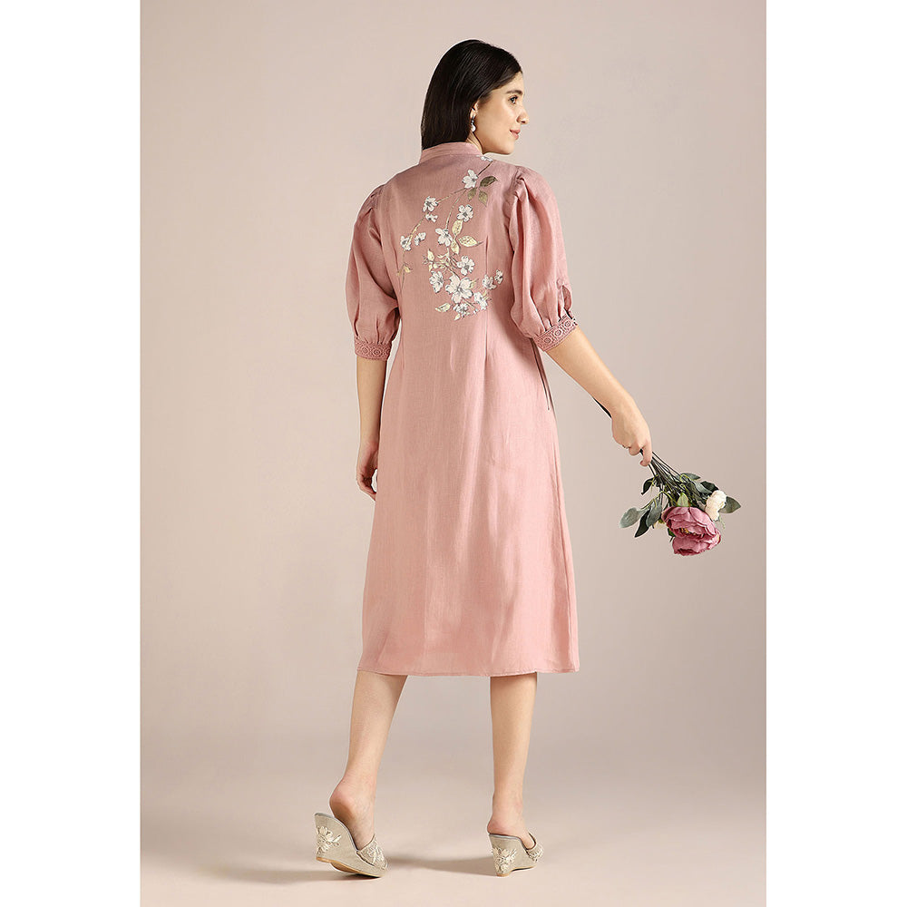 Kaveri Pink Blush Camelia Dress