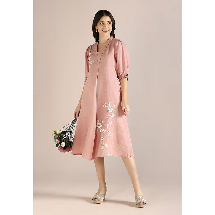 Kaveri Pink Blush Camelia Dress