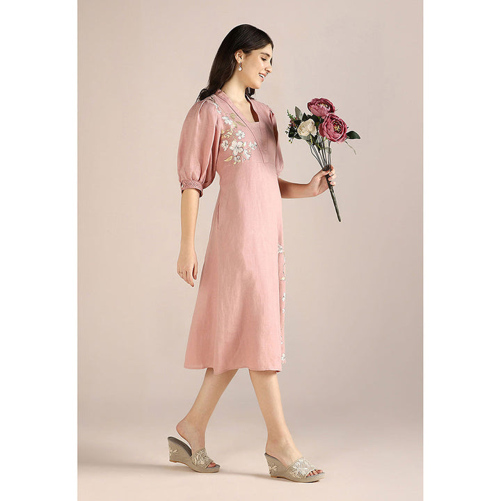 Kaveri Pink Blush Camelia Dress