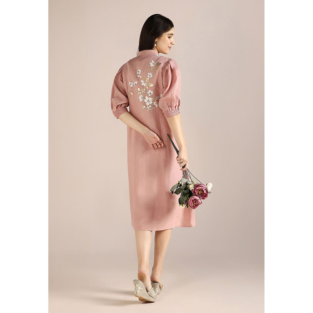 Kaveri Pink Blush Camelia Dress