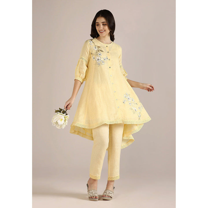 Kaveri Yellow Buttercup Camelia Ice Cream Cone Co-Ord (Set of 2)