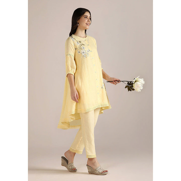 Kaveri Yellow Buttercup Camelia Ice Cream Cone Co-Ord (Set of 2)