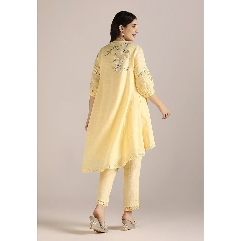 Kaveri Yellow Buttercup Camelia Ice Cream Cone Co-Ord (Set of 2)