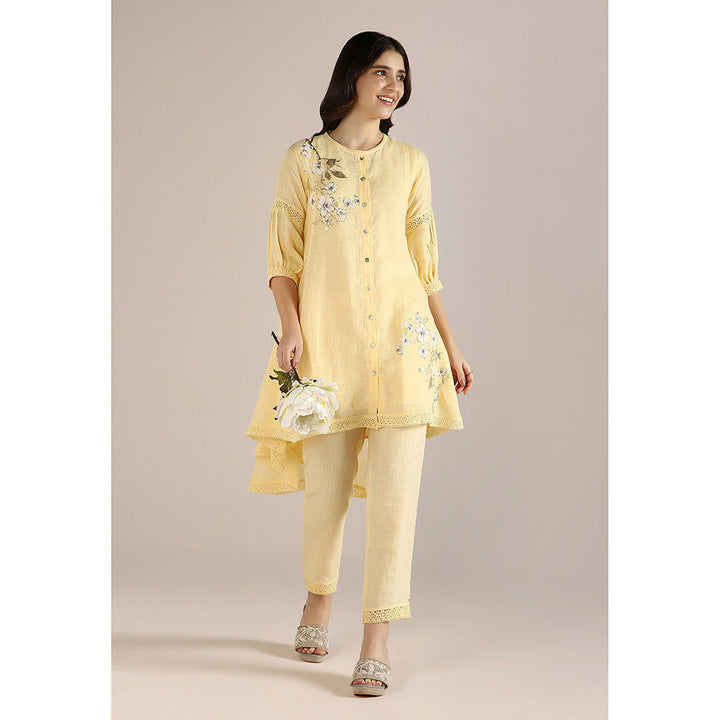 Kaveri Yellow Buttercup Camelia Ice Cream Cone Co-Ord (Set of 2)