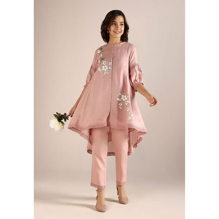 Kaveri Pink Blush Camelia Ice Cream Cone Co-Ord (Set of 2)