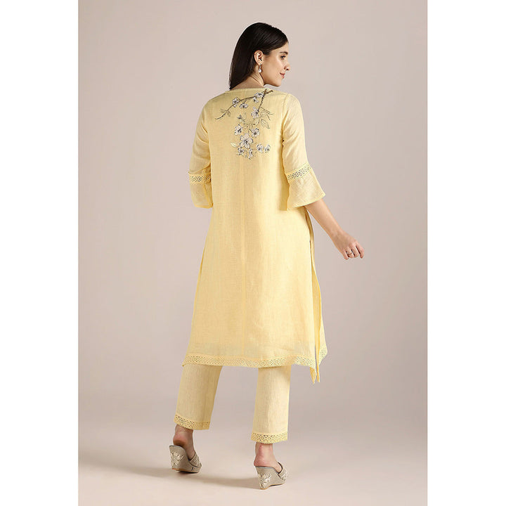 Kaveri Yellow Buttercup Camelia Fly Free Co-Ord (Set of 2)