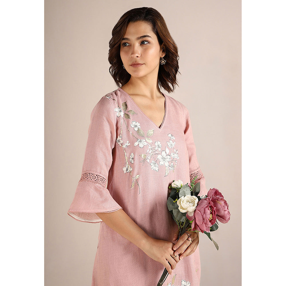 Kaveri Pink Blush Camelia Fly Free Co-Ord (Set of 2)