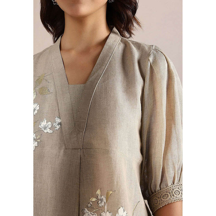 Kaveri Beige Natural Camelia Co-Ord (Set of 2)