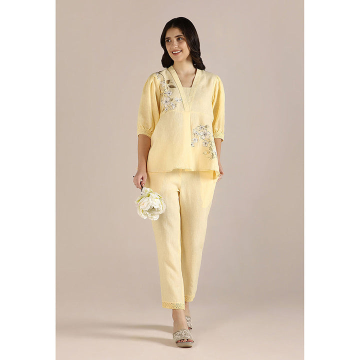 Kaveri Yellow Buttercup Camelia Co-Ord (Set of 2)