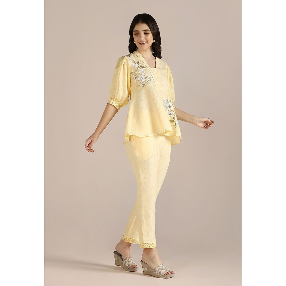 Kaveri Yellow Buttercup Camelia Co-Ord (Set of 2)