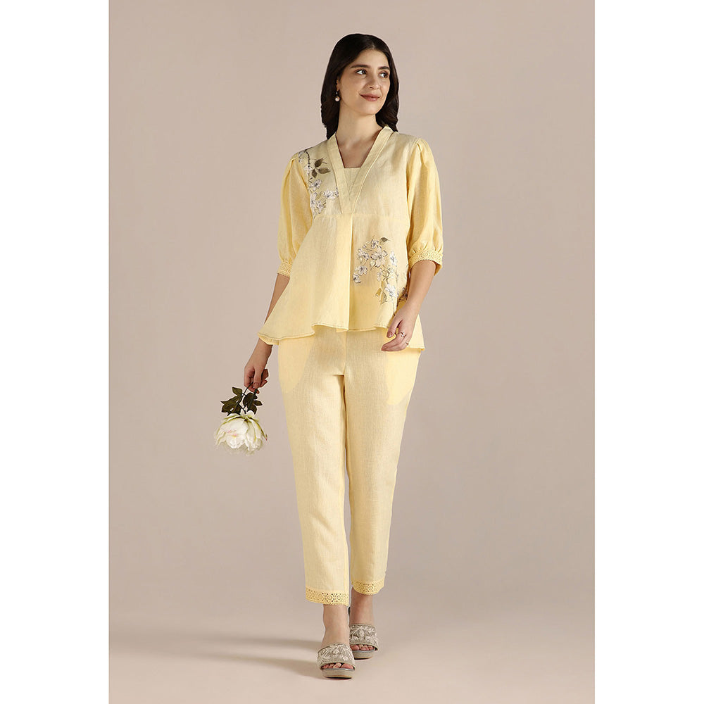 Kaveri Yellow Buttercup Camelia Co-Ord (Set of 2)