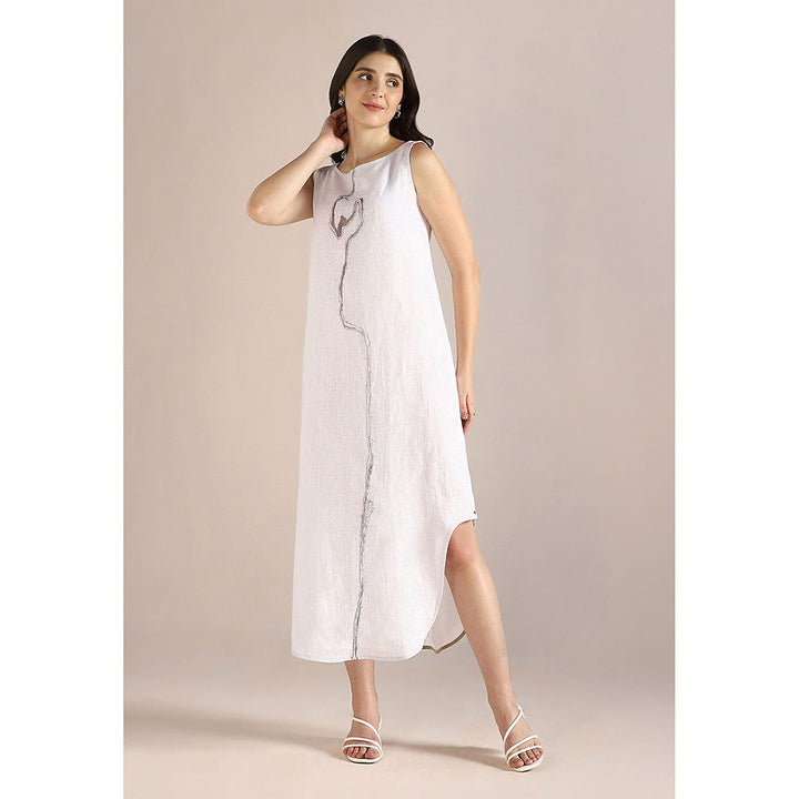 Kaveri White Body Line Roots Dress