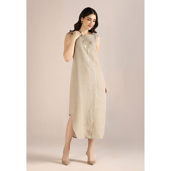 Kaveri Beige Natural Body Line Roots Dress