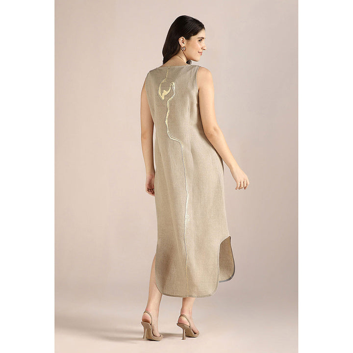 Kaveri Beige Natural Body Line Roots Dress