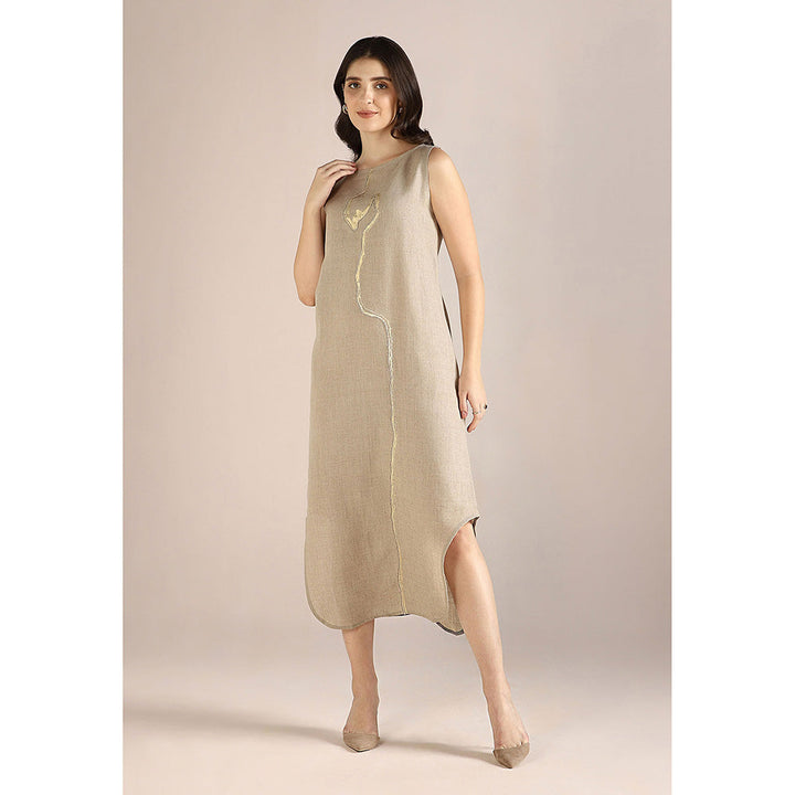 Kaveri Beige Natural Body Line Roots Dress