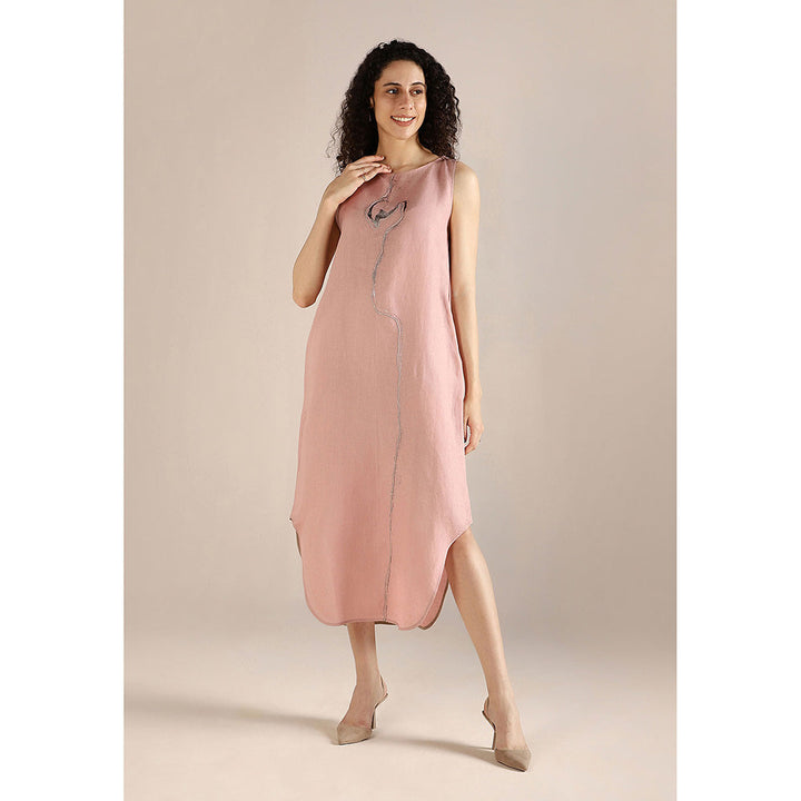 Kaveri Pink Blush Body Line Roots Dress