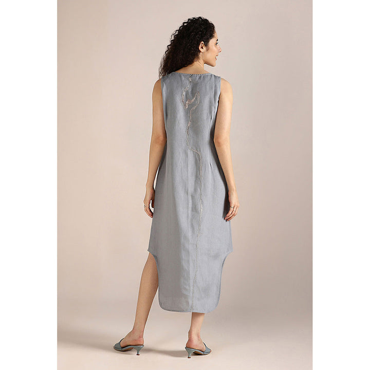 Kaveri Shadow Blue Body Line Roots Dress