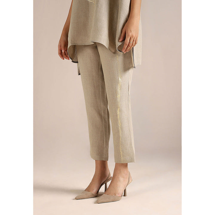 Kaveri Beige Natural Body Line Roots Co-Ord (Set of 2)