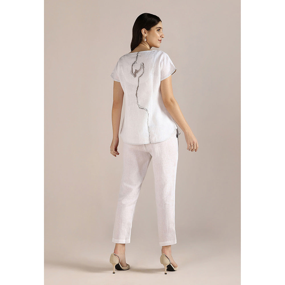 Kaveri Off White Body Line Square Co-Ord (Set of 2)