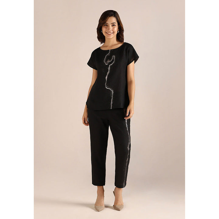 Kaveri Black Body Line Square Co-Ord (Set of 2)