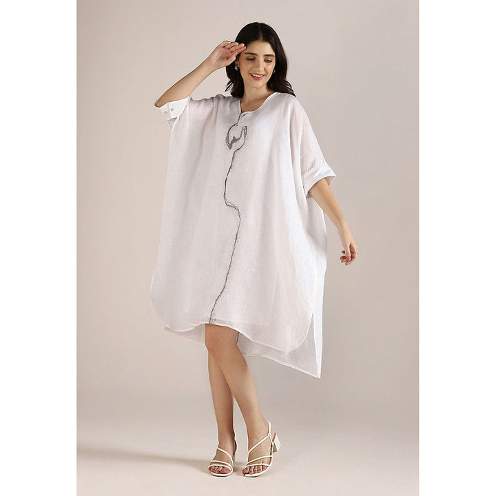 Kaveri Off White Body Line Kaftan Dress